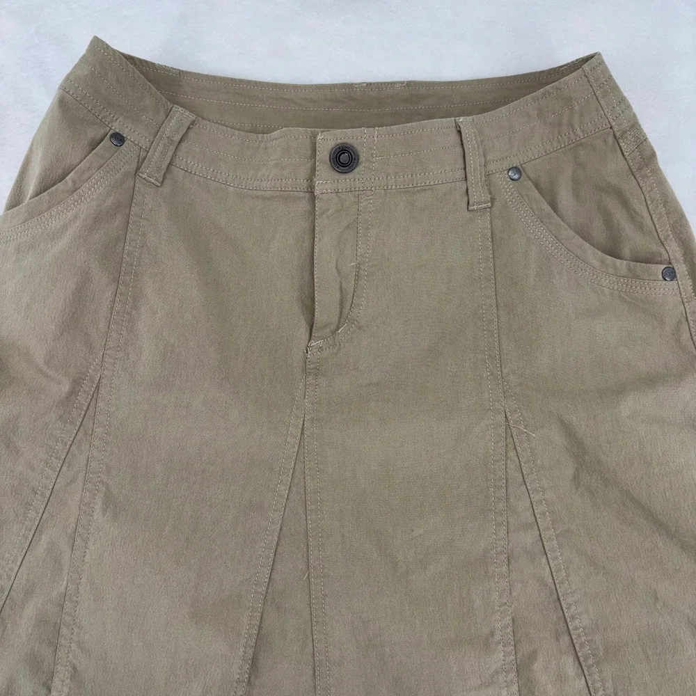 Kuhl Splash Skirt Womens 6 Khaki Tan A-Line Hiking Outdoor Utility Mini Skirt - Picture 11 of 11